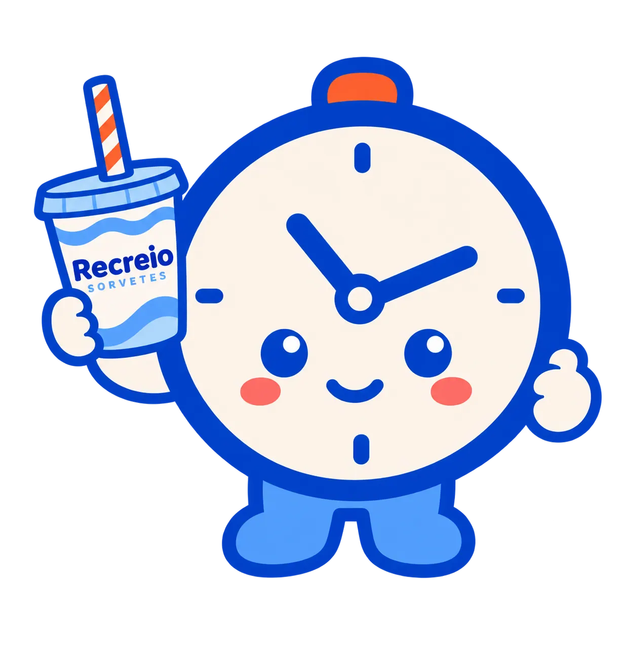 Reio segurando um milkshake Recreio